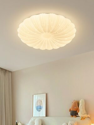 Simple bedroom ceiling light modern pumpkin lantern balcony room master bedroom shell ceiling lamp 1