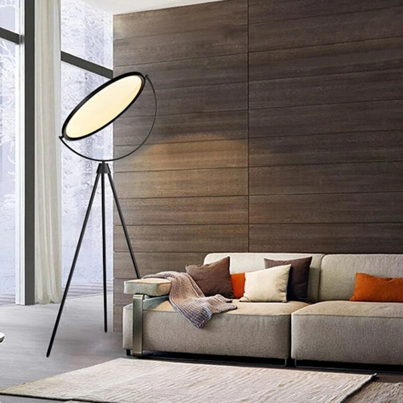Superloon LED Floor Lamp Italian designer creative simple black/white tripod floor lamp adjustable study LED night stand lamp 3