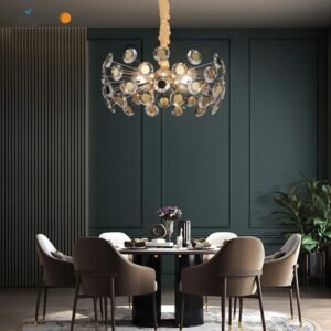 Light luxury living room crystal chandelier creative bedroom art dining room lamps 1