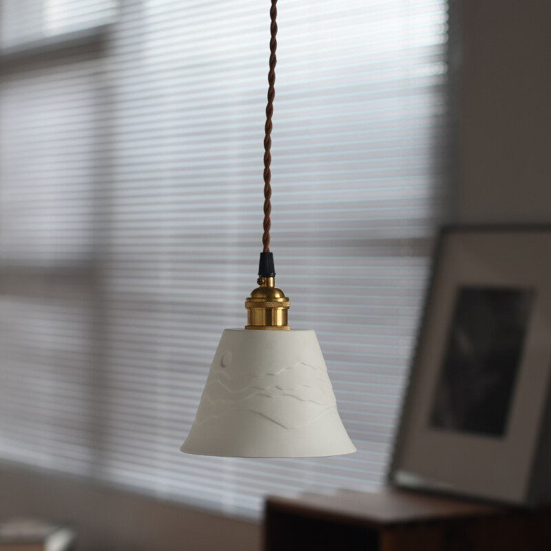 Nordic Vintage Ceramic Pendant Light Aesthetic Room Decorator for Living Room Bedroom Kitchen Minimalist LED Hanglamp Appliance 4