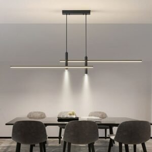 Modern Minimalist Led Pendant Lamp Metal Dimmable Light Over The Table Kitchen Dining Room Chandelier Lighting Suspension Design 1