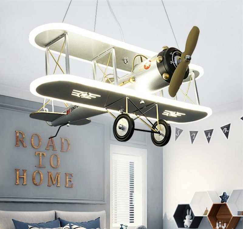 Creative led children's aircraft Pendant lamp boy bedroom room lamp personality modern fashion cartoon Hanging  lamp  Fixtures 3