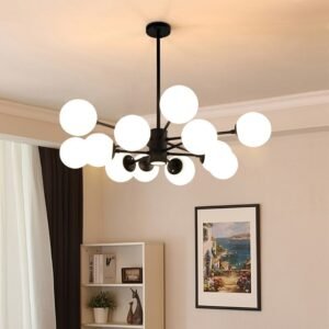 chandelier lighting modern E27 Nodic chandelier lighting For Living Room 16heads Glass Magic Bean Light 1