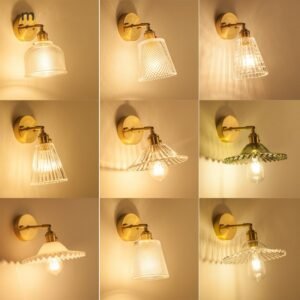Modern Glass Lampshade Wall Lamps Bedroom Beside Reading Interior Wall Light Sofa Background Wall Vintage Retro Sconces Luminary 1