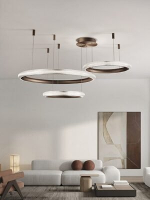 Nordic living room chandelier simple circle super bright minimalist dining room lamps 1