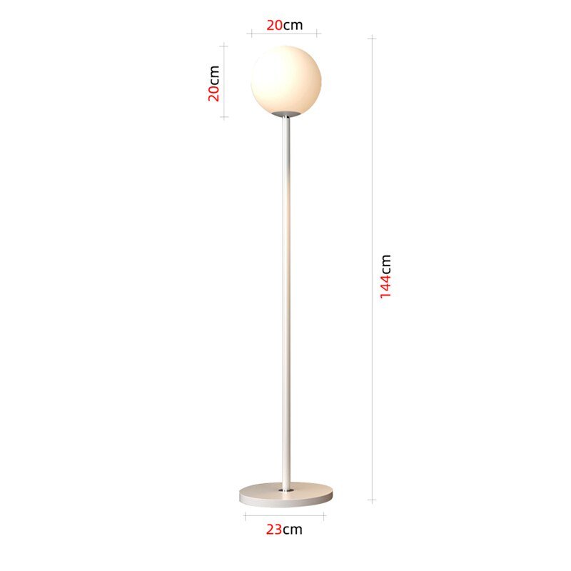 LED Floor Lamp Iron Glass Ball Floor Lamps For Living Room Bedroom Loft Decor Modern Home Interior Lighting Standing Lamp 4