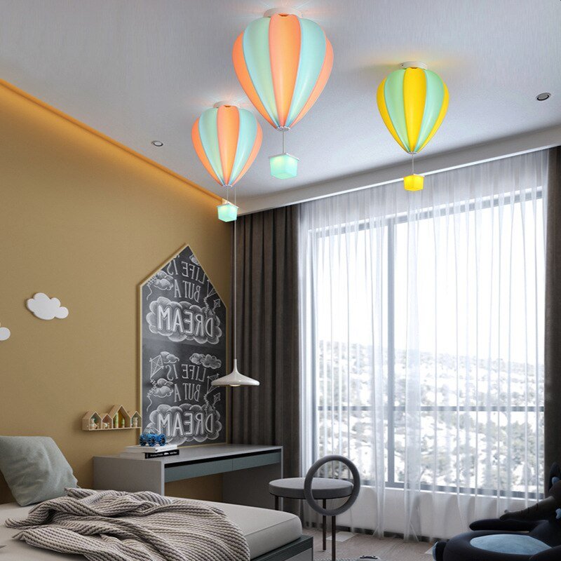 Air Balloon Modern Pendant Light Ceiling for Living Room Children's Bedroom Colorful Home Decor Chandelier Luminaire Suspension 3