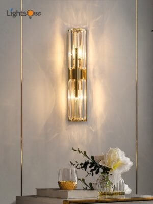 Postmodern light luxury crystal wall lamp living room TV background creative bedroom bedside wall light 1