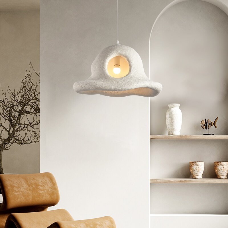 Wabi-sabi Chandeliers Designer Pendant Lamp Bedroom Bedside Villa Duplex LED Hanging Light Homestay Decor Luminaire Suspensions 2
