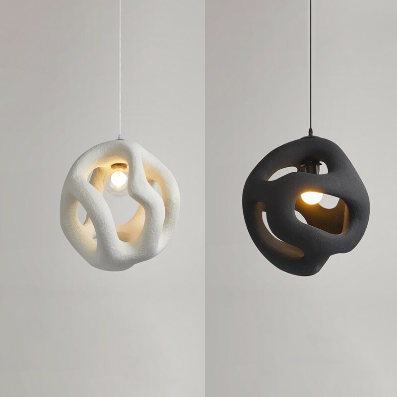 Wabi Sabi Creative Resin Led Pendant Lamp for Kitchen Dinning Room Bar Modern Design Aesthetic Room Decorator Lighting Appliance 5