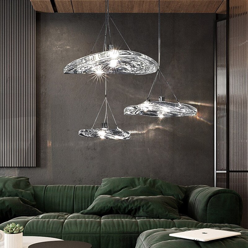Nordic Led Senior Designer Art Decor G4 Droplight Restaurant Glass Chandeliers For Kitchen Stairs Loft Hanglight Fixtures 3