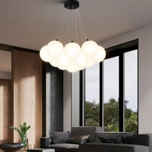bubble ball glass chandelier Dining room bedroom living room pendant lamps for ceiling long dining table suspension luminaire 1