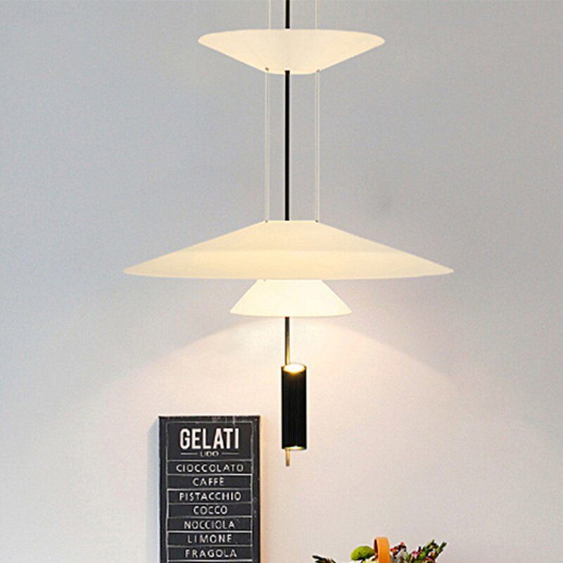 Nordic Fashion LED Chandelier Flying Pendant Lights Saucer Home Decor Denmark Designer Living Room Dining Table Bar Hanging Lamp 4