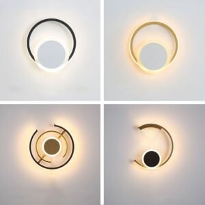 Modern LED Wall Lamp Bedroom Living Room Stairs Indoor RC Dimmable Lighting Wall Lamp Simple Light Fixture Aluminum Sconce 1