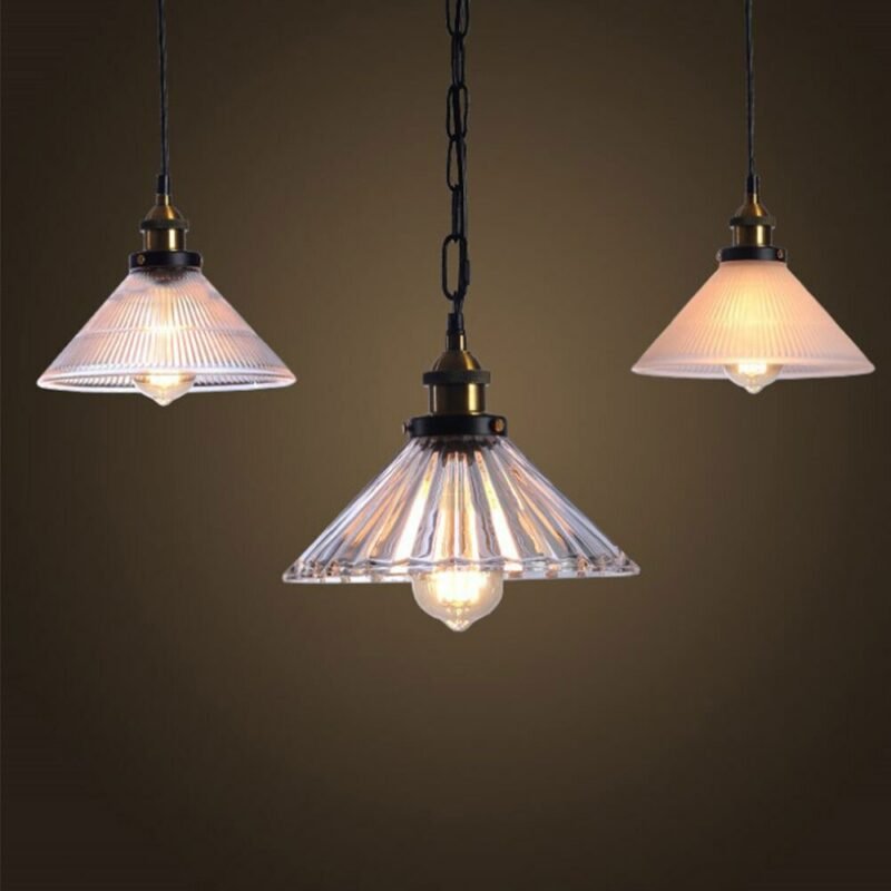 Glass Pendant Light Nordic Pendant Lamp Modern Pendant lamp brass Creative minimalist  E27 Transparent Lampshade For Restaurant 5