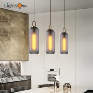 American living room dining room pendant lamp luxury industrial wind glass ball table bar pendant lights 1