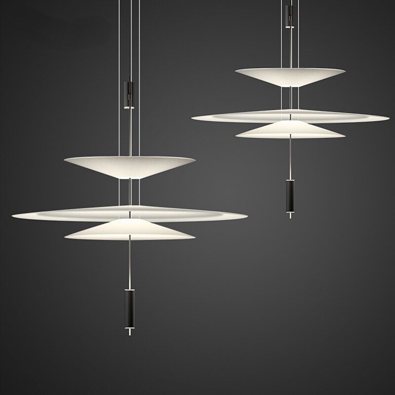 Nordic Fashion LED Chandelier Flying Pendant Lights Saucer Home Decor Denmark Designer Living Room Dining Table Bar Hanging Lamp 3