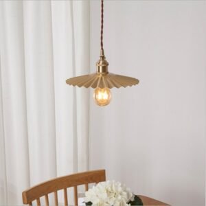 Japan designer pendant lamp gold living room LED postmodern lamp bedroom industrial interior kitchen Brass Umbrella Pendant 1