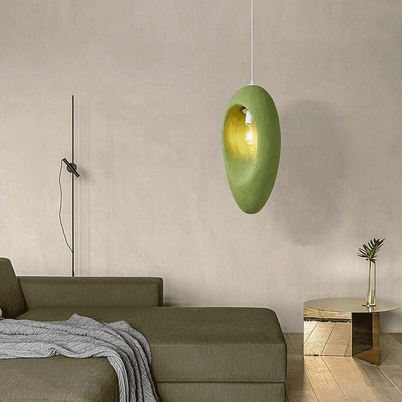 Wabi Sabi Designer Creative Chandelier Living Room Bedside Decor Fresh Green Atmosphere Nordic INS Japanese Style Pendant Lamps 2