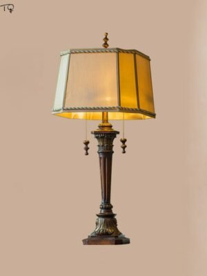 American Vintage Retro Classical Table Lamp LED E27 Resin Desk Lights Living/Model Room Bedroom Background Hotel Study Loft Cafe 1