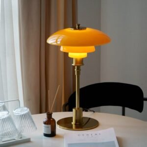 Danish PH 3/2 Desk Lamp Nordic Style Post-modern Minimalist Creative Living Room Study Hotel Soft Bedside Decor Glass Table Lamp 1