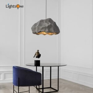 Japanese-style wabi-sabi pendant light bedroom lamp creative personality texture designer living room bar lamp 1