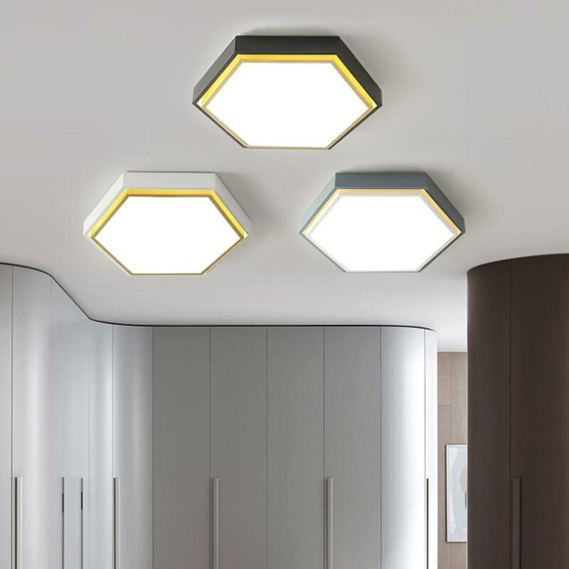 Nordic Warm Bedroom LED  Ceiling Lamp modern minimalist aisle balcony round geometric art room Lamp Home Decor light Fixtures 2