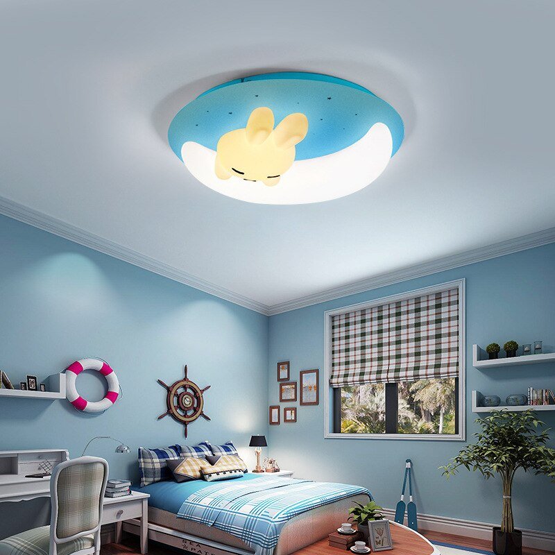 Children's room ceiling lamp cartoon animal image ceiling lamp rabbit creative led girl boy room creative lamp 2