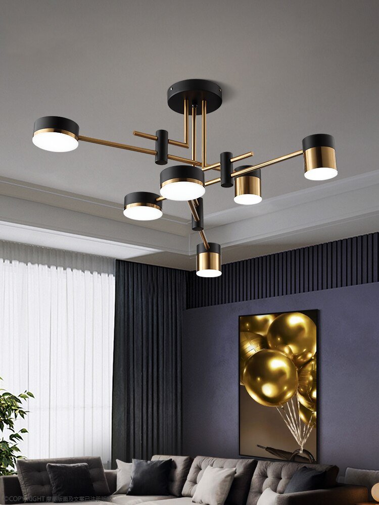 Nordic luxury living room chandelier simple dining room creative bedroom lamps 4