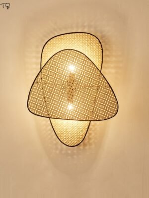 Japanese Minimalist Rattan Weaving Wall Lamp Zen Art Home Decor Bedroom LED Light Fixtures for Tea House Study Corridor Coffee 1