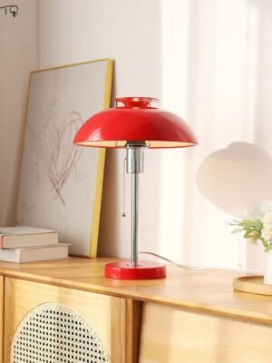 French Medieval Vintage Bauhaus Table Lamp LED E27 Retro Atmosphere Desk Lights Living Room Decoration Bedroom Bedside Studio 1