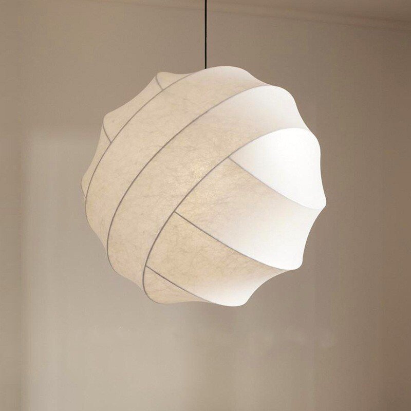 Wabi-sabi Silk Cloth Pendant Lamp for Kitchen Living Room Bedroom Japanese Aesthetic Room Decor Lighting Appliance Chandelier 1