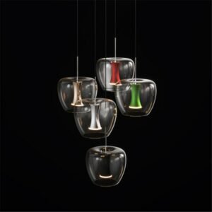 Postmodern Design Led Clear Glass Pendant Lights Luxury Living Room Restaurant Kitchen Loft Decor Spots Hanging Lamp Fixtures 1