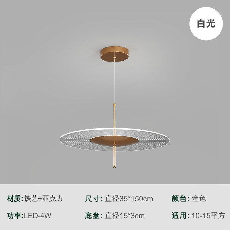 New Acrylic Straw Hat Dining Room Pendant Lamp Modern Home Fashion Personality Living Room Corridor Aisle Chandelier Lightings 6