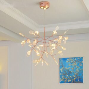 Nordic Tree Pendant Lamp Hanglight LED Chandelier for Hall Living Room Dinning Kitchen Ceiling Rattan Aesthetic Room Decorator 1