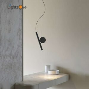Minimalist Nordic Zen creative pendant lamp bedroom bedside bar small pendant light 1