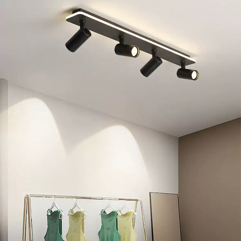 Modern Track Ceiling Lamp Spot LED Lights Clothing Shop Store Lighting Lamp 19/30/40W Spotlight Home Lamps Fixture White Black 2