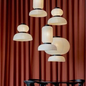 Modern Simple Japanese Style Chandelier Lighting Nordic Style Living Room Dining Room Bedroom Art Vintage Lantern Pendant Light 1