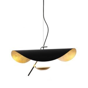 Modern Curved Surface Chandelier For Living Room Restaurant Kitchen Dining Table Flying Saucer Hat Art Indoor LED Lighting Decor 1