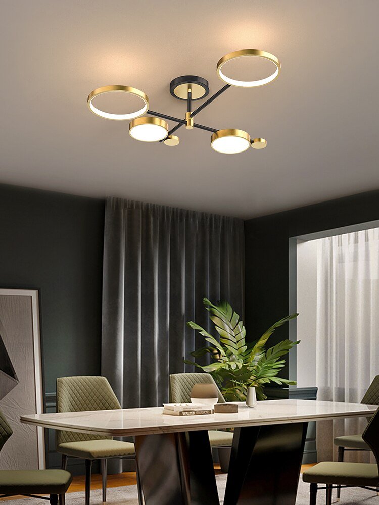 Modern minimalist living room lamp light luxury art Nordic restaurant chandelier 2