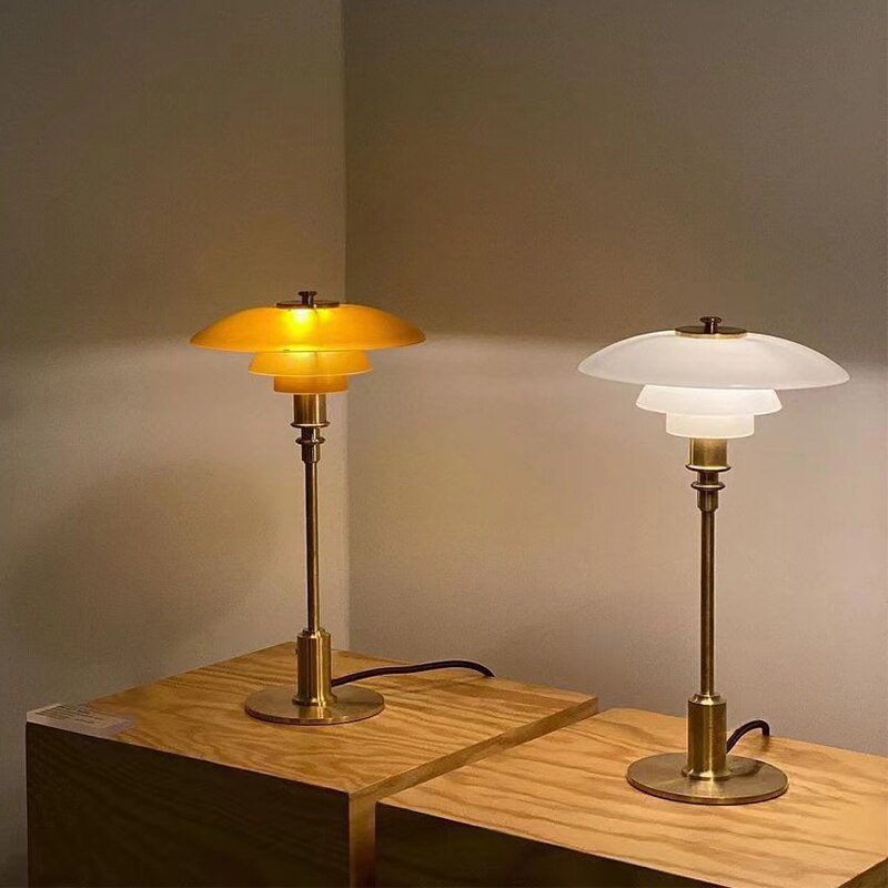 Danish PH 3/2 Desk Lamp Nordic Style Post-modern Minimalist Creative Living Room Study Hotel Soft Bedside Decor Glass Table Lamp 5
