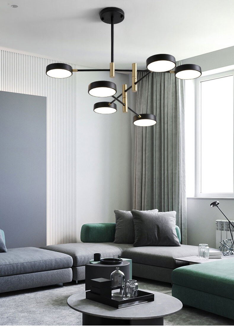Nordic Minimalist Creative Personality Bedroom Led Chandelier Postmodern Home Restaurant Designer Living Room Lighting 1