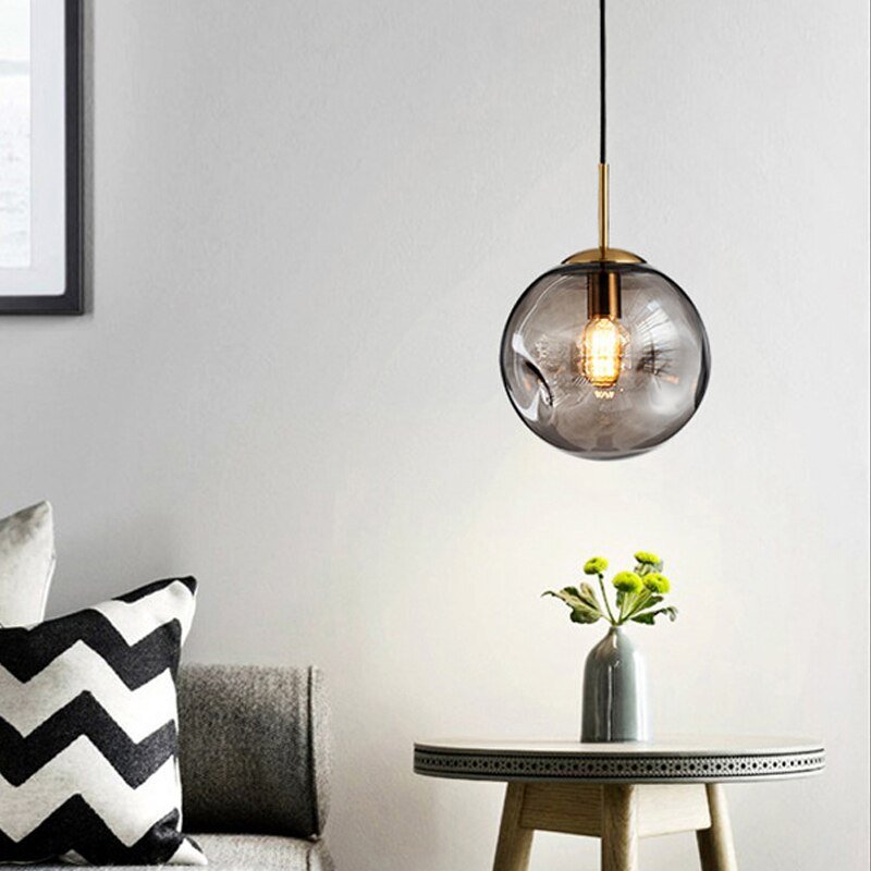Glass Pendant Light Modern pendant Lamp Design Deco Nordic Led Hanging Light Fixtures Bedroom Modern Luminaire Suspension lamp 2