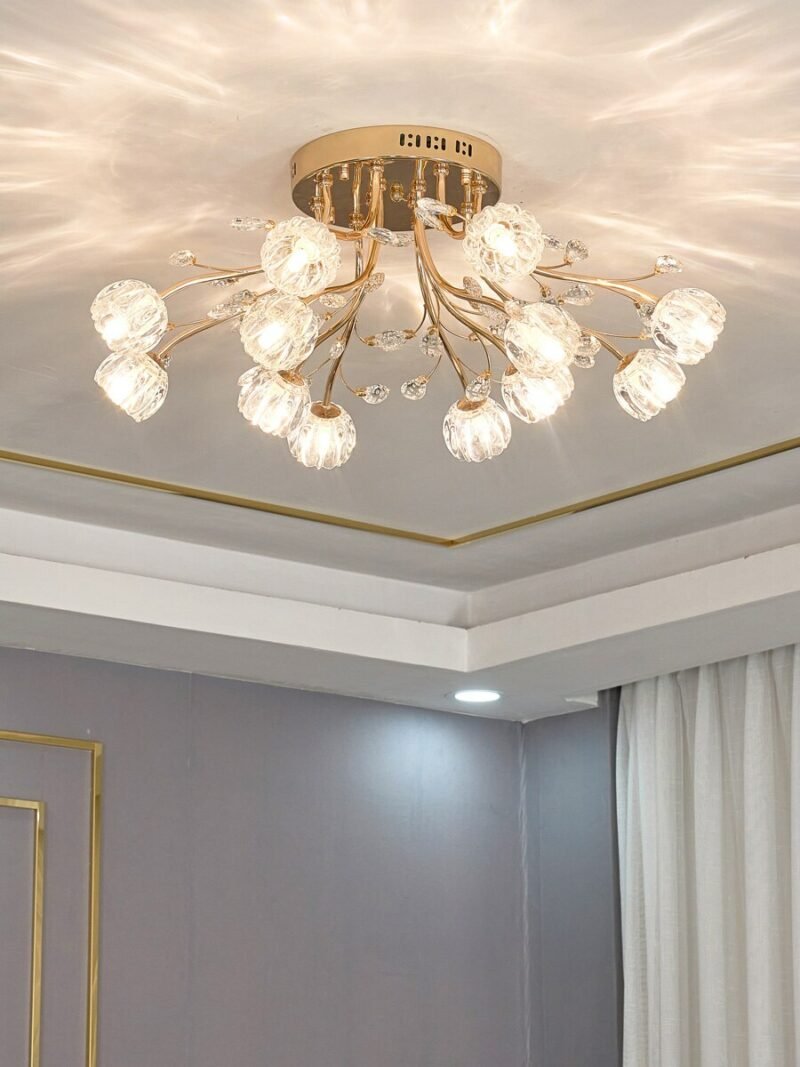 Light luxury dining room living room ceiling lamp simple bedroom crystal ceiling light 3