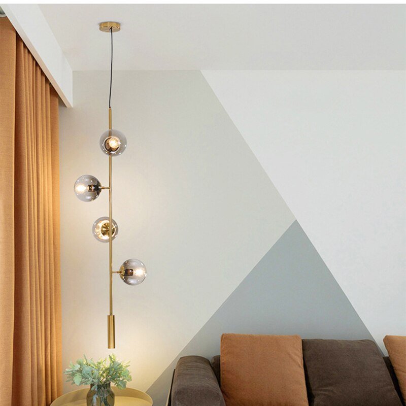 Modern Nordic  Pendant Lights Dinning Room Living Room Glass Pendant Lamp Bedroom  Industrial Designer Lighting Fixtures E27 Led 6