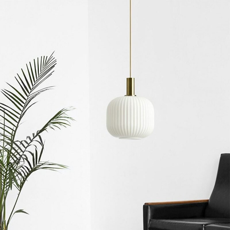 Nordic Retro restaurant colorfull Glass pendant lights Creative living room Lamp Simple bedside lamp LED E27 light 4