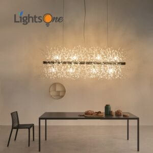 Nordic modern simple living room crystal restaurant pendant lights creative led art bar warm bedroom pendant lamp 1
