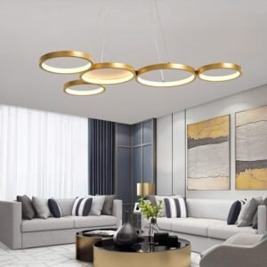 Modern Ring Ceiling Chandeliers For Dining Table Room Kitchen Pendant Lighting Suspension Design Led Luminaires Ceiling Fixtures 1