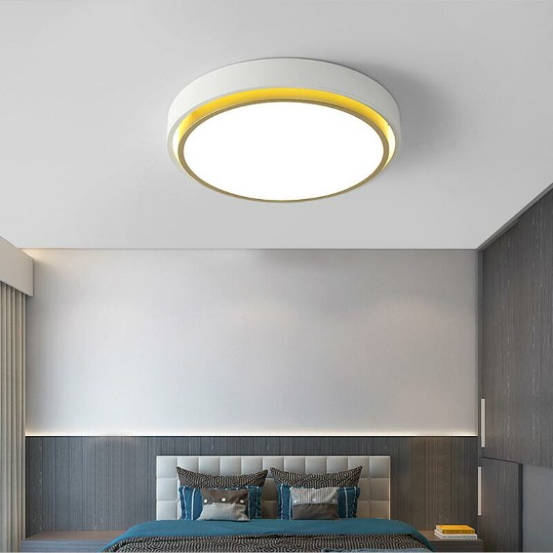 Nordic Warm Bedroom LED  Ceiling Lamp modern minimalist aisle balcony round geometric art room Lamp Home Decor light Fixtures 4