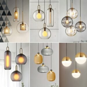 Glass Pendant Light Modern pendant Lamp Design Deco Nordic Led Hanging Light Fixtures Bedroom Modern Luminaire Suspension lamp 1